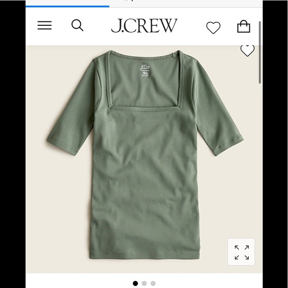 J. Crew Tops - J. Crew Perfect-fit Elbow-Sleeve Squareneck T-shirt, Size Small, Like New